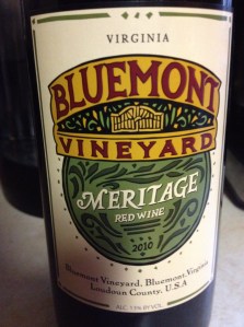 bluemont meritage front label