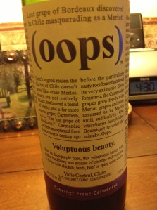 Oops 2011 - front label