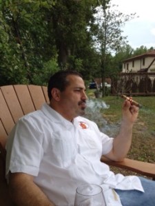 Enjoying a smoke on Humidor Hill